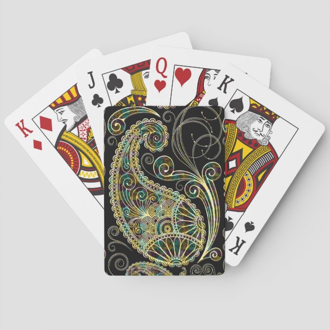Vintag Paisley Pattern Spielkarten (Rückseite)