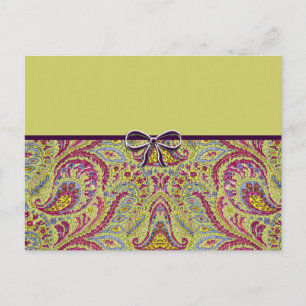 Vintag Paisley Postkarte