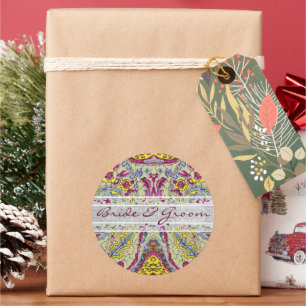 Vintag Paisley Runder Aufkleber