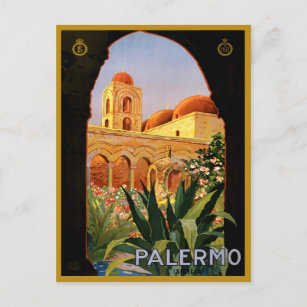 Vintag Palermo Italien Reisen Postkarte