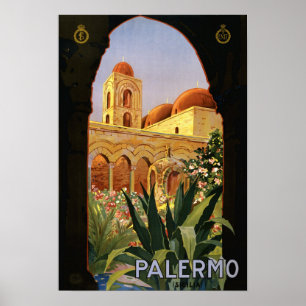 Vintag Palermo Italy Poster