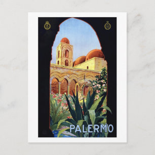 Vintag Palermo Sicilia Postkarte