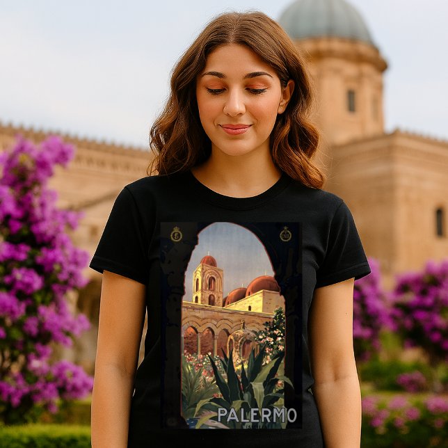 Vintag Palermo Sizilien Tourismus Reisen T-Shirt (Von Creator hochgeladen)