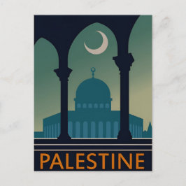 Vintag Palestine Travel Water Color Retro Postkarte