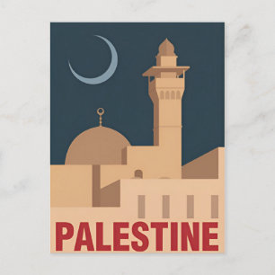 Vintag Palestine Travel Water Color Retro Postkarte