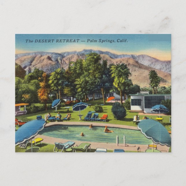 Vintag, Palm Springs, Kalifornien Postkarte (Vorderseite)