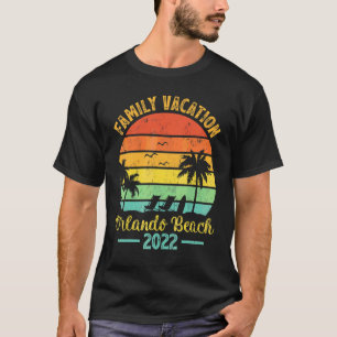 Vintag Palm Tree Family Vacation 2022 Florida Orl T-Shirt