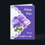 Vintag Pansy Blume Daughter-Schwiegertochter Gebur Karte<br><div class="desc">Vintage Pansy Blume für Ihre Schwiegertochter Geburtstag</div>