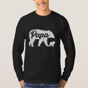Vintag Papa Vaterbär mit 1 Kub Vatertag T-Shirt