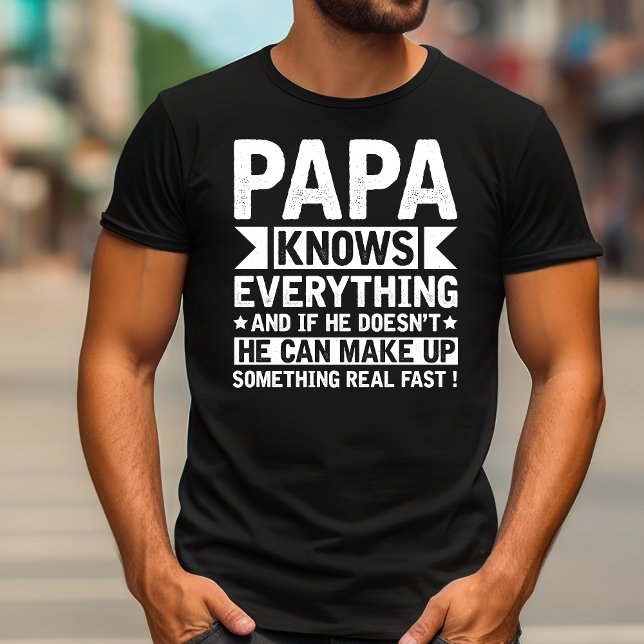 Vintag Papa weiß alles | Funny Papa T-Shirt (Vintage Papa Knows Everything T-Shirt | Funny Father's Day Gift)