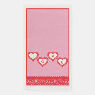 Vintag Paper Hearts Paper Napkin Serviette