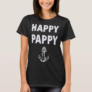 Vintag Pappy Captain Papa Happy Pappy Grandpa Boa T-Shirt