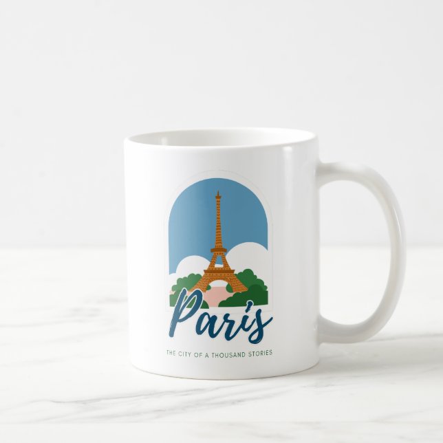 Vintag Paris City, Retro Paris Frankreich Kaffeetasse (Rechts)
