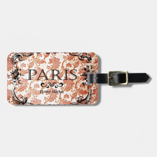 Vintag Paris Damask Gepäckanhänger