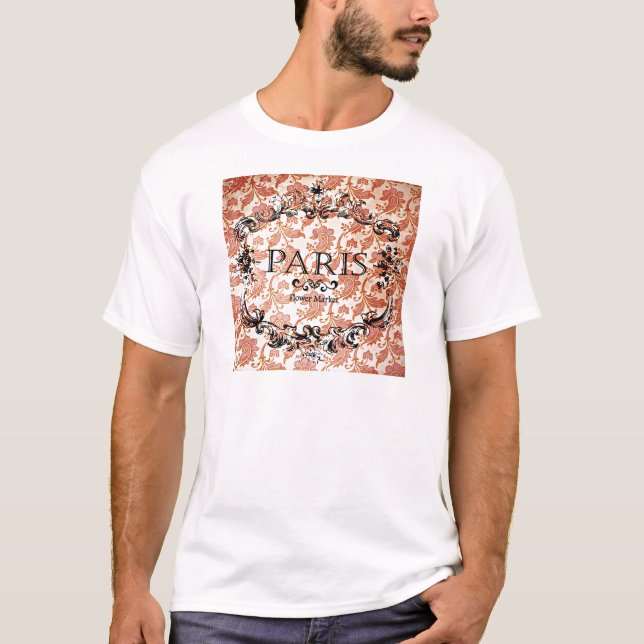 Vintag Paris Damask T-Shirt (Vorderseite)