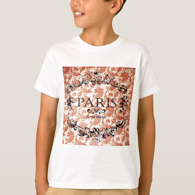 Vintag Paris Damask T-Shirt (Vorderseite)