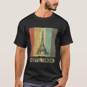 Vintag Paris Eiffel Tower Strukturarchitektur St. T-Shirt
