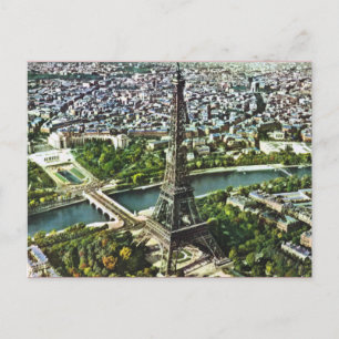 Vintag Paris, Eiffelturm Postkarte