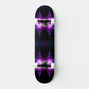 Vintag Paris Fontains Tower Eiffel Nachtskateboard Skateboard