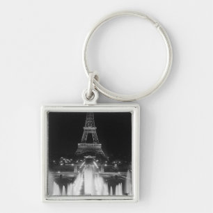 Vintag Paris Fontains Tower Eiffel Schlüsselanhänger