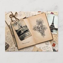 Vintag Paris Frankreich Erinnerungen Postkarte