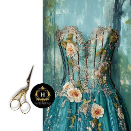 Vintag Paris Frankreich Mannequin Fashion Decoupag Seidenpapier