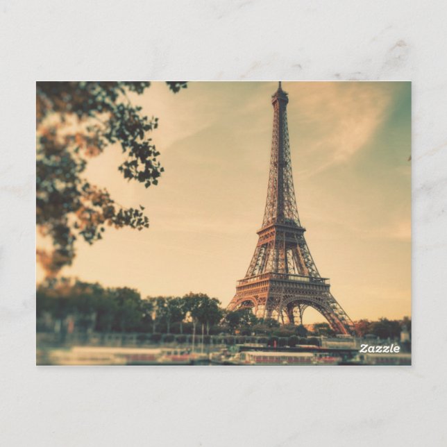 Vintag Paris Frankreich Postkarte (Rückseite)