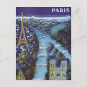 Vintag Paris, Frankreich - Postkarte