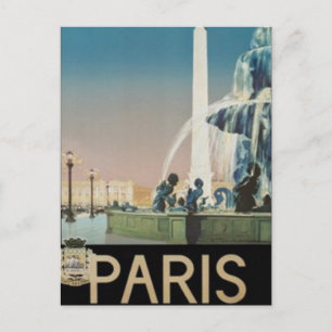 Vintag Paris, Frankreich - Postkarte