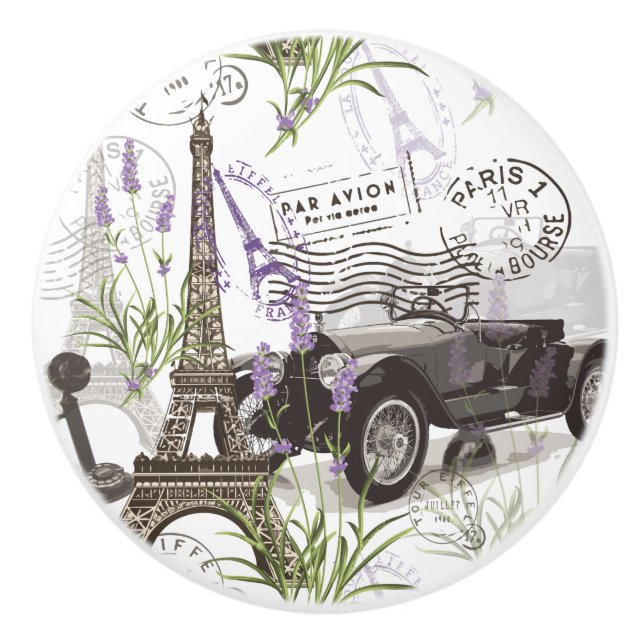 Vintag Paris Keramikknauf (Vorderseite)