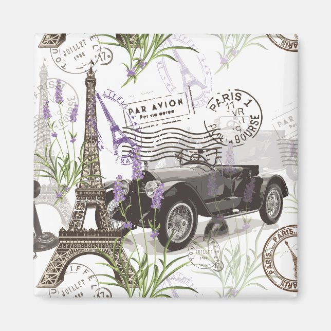 Vintag Paris Magnet (Vorne)