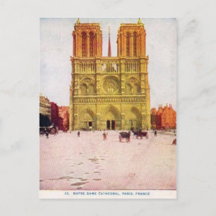 Vintag Paris, Notre Dame de Paris Postkarte