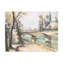 Vintag Paris, Notre Dame, Seine