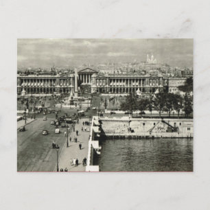 Vintag Paris, Paris, Place de la Concorde Postkarte