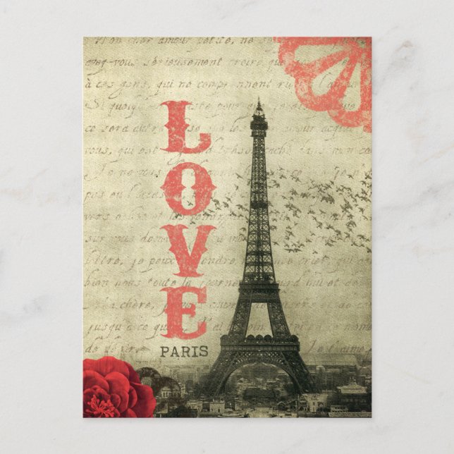 Vintag Paris Postkarte (Vorderseite)