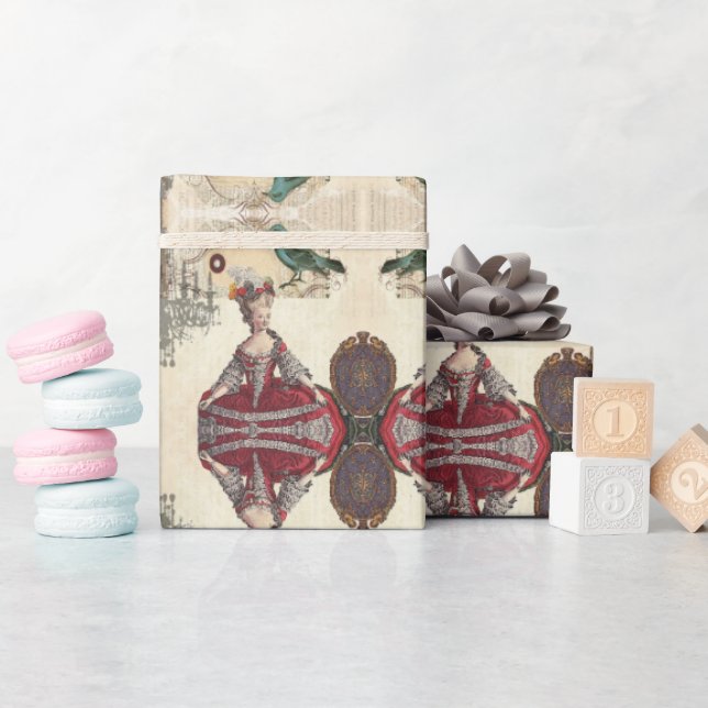 Vintag Paris Tee Party Geburtstag Marie Antoinette Geschenkpapier (Babyparty)