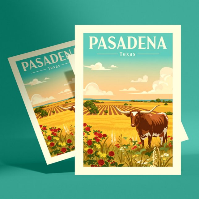 Vintag Pasadena Texas Postkarte (Von Creator hochgeladen)
