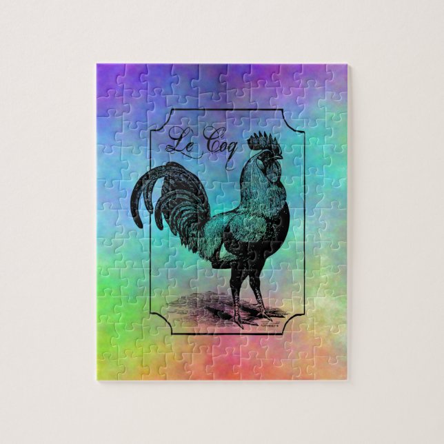 Vintag Pastel Rooster Puzzle (Vertikal)