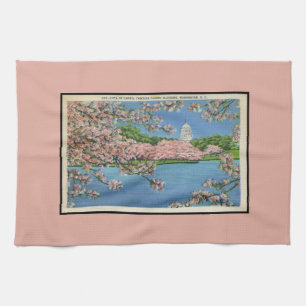 Vintag Pastel Washington D.C. Cherry Blossom Handtuch