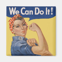 Vintag Patriotic Rosie der Riveter, wir können es