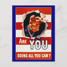 Vintag Patriotic Uncle Sam Postkarte