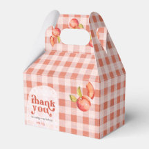 Vintag Peach Gingham "Danke"