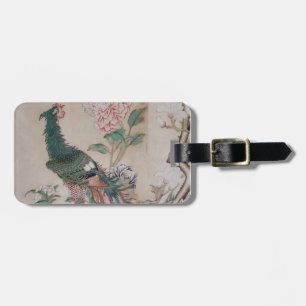 Vintag Peacock Chinesisches Wallpaper Gepäckanhänger