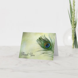 Vintag Peacock Feather Vielen Dank Dankeskarte