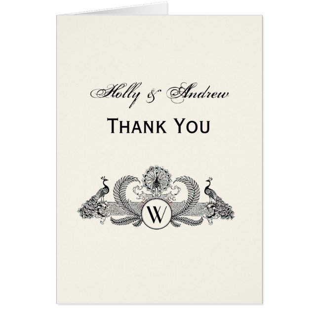 Vintag Peacocks Monogram Ivory BG (Vorne)