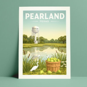 Vintag Pearland Texas Postkarte