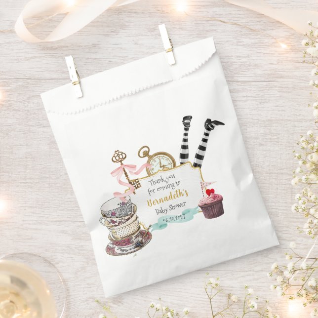 Vintag Pearls Wonderland Baby Dusche Party Geschenktütchen (Ausgeschnitten)