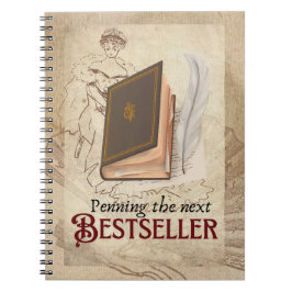 Vintag Penning the Next Bestseller Notebook Girl Notizblock
