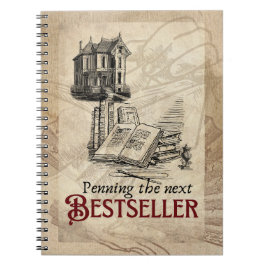 Vintag Penning the Next Bestseller Notebook House Notizblock