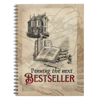 Vintag Penning the Next Bestseller Notebook House Notizblock